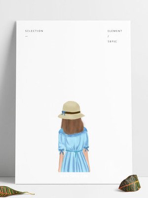 平面设计照片学生女生背影