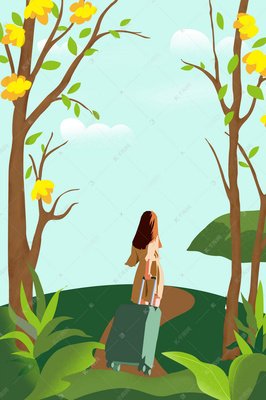 平面设计照片学生女生背影