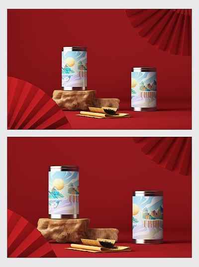 国潮风格饮料平面设计案例
