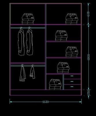 折叠衣服平面设计图纸