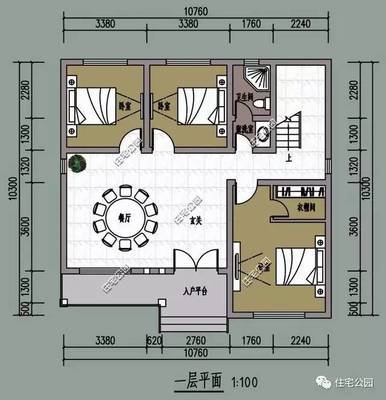 中式别墅餐厅平面设计