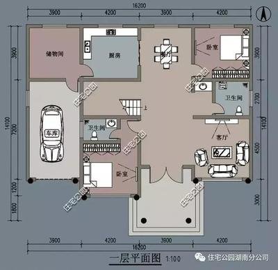 中式别墅餐厅平面设计
