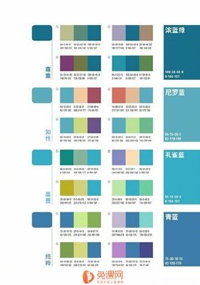 平面设计蓝色和什么搭配