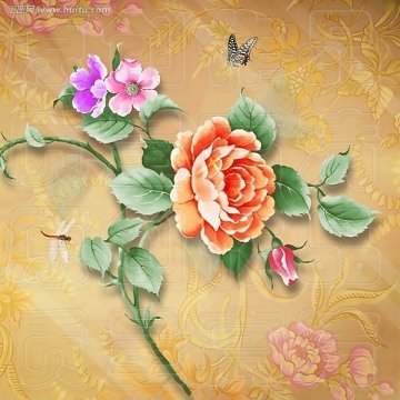 装饰画花卉平面设计