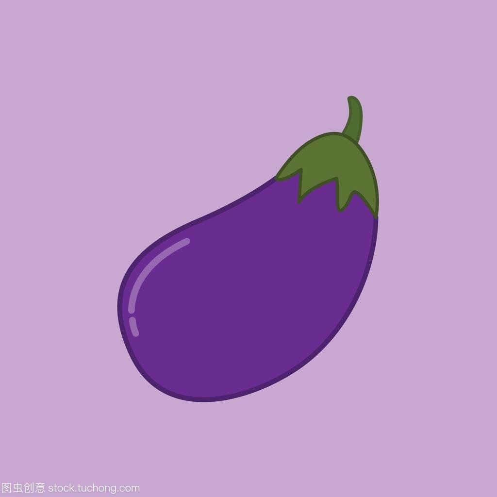 茄子插画平面设计图