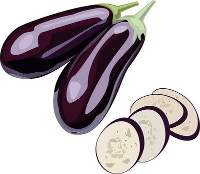 茄子插画平面设计图