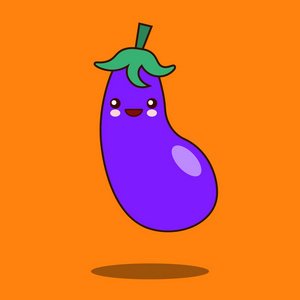 茄子插画平面设计图