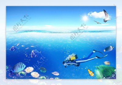 水天一色平面设计