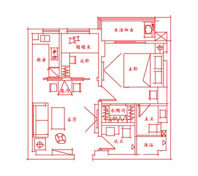 小户型主卧平面设计图纸