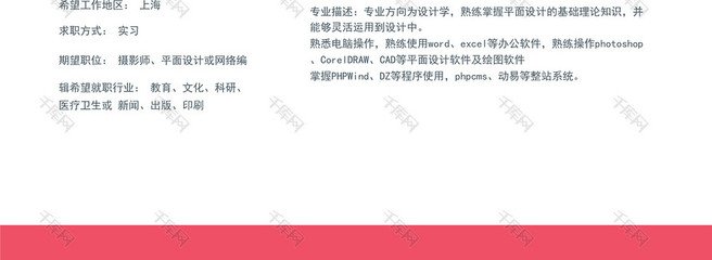 求职平面设计工作描述
