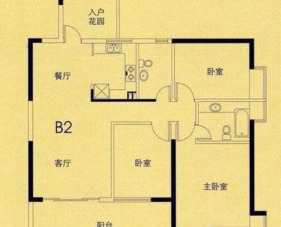 客厅中间有堵墙平面设计