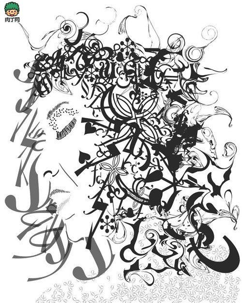 平面设计线性稿