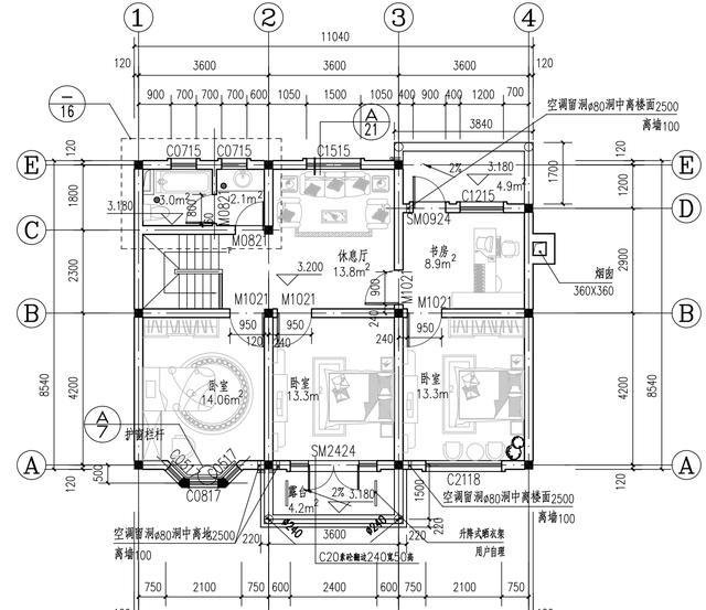 室内转角平面设计图简笔画
