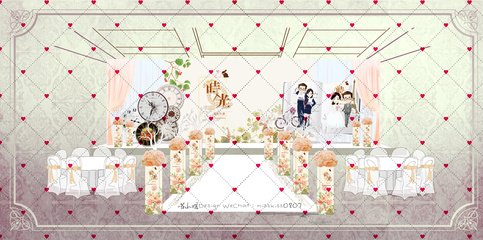 婚宴主题宴会平面设计图