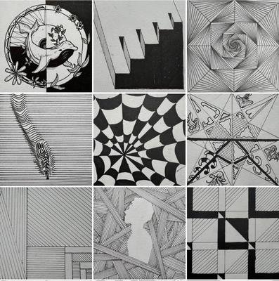 考研线描平面设计