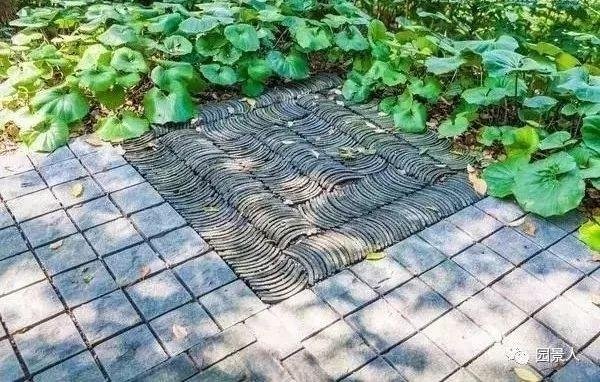 现代庭院铺装平面设计