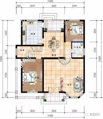 复式自建房平面设计图片