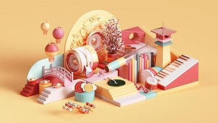 环创平面设计场景图