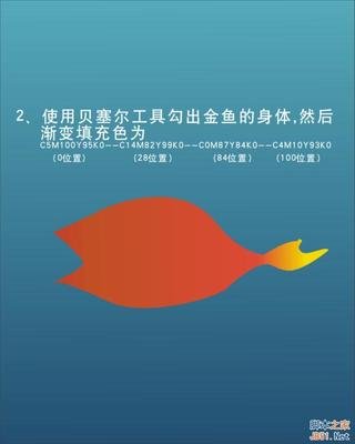 金鱼简化平面设计教程图